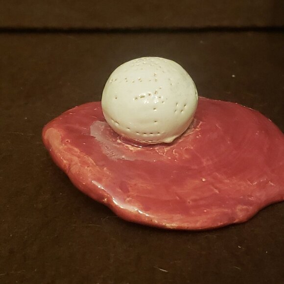 Handmade Hand Thrown Stoneware Ceramic Glazed Kitsch Golfer Figurine Buck Tooth - Picture 8 of 16